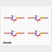 roemenië - land traditioneel afgekondigd moeraslan rechthoekige sticker (Vel)