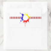 roemenië - land traditioneel afgekondigd moeraslan rechthoekige sticker (Tas)