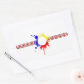 roemenië - land traditioneel afgekondigd moeraslan rechthoekige sticker (Envelop)