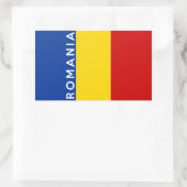roemenië land vlag symbool naam tekst rechthoekige sticker (Tas)