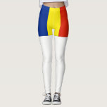 Roemenië Leggings<br><div class="desc">Roemeense vlagkleuren: Blauw Geel,  Rood</div>