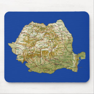 Roemenië Map Mousepad Muismat