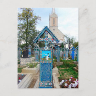 Roemenië, Marumures, Vrolijke Begraafplaats, Feestdagenkaart