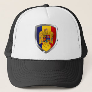 Roemenië Metallic Emblem Trucker Pet