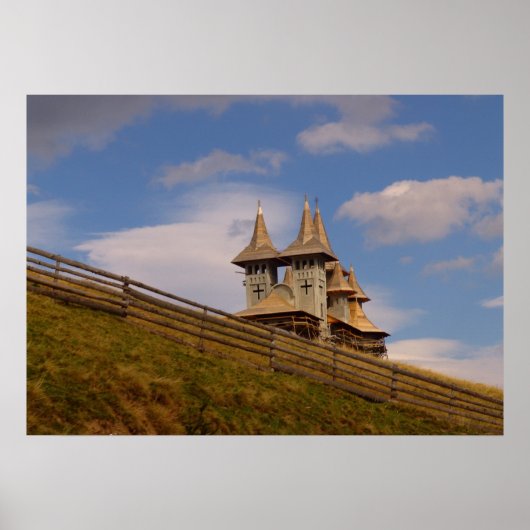 Roemenië, Moldavië, een houten orthodoxe kerk Poster (Voorkant)