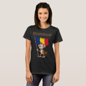Roemenië Monkey Roemeense Fans T-shirt (Voorkant volledig)