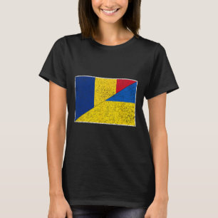 Roemenië Oekraïne Vlag Roemeense Oekraïense Trots T-shirt