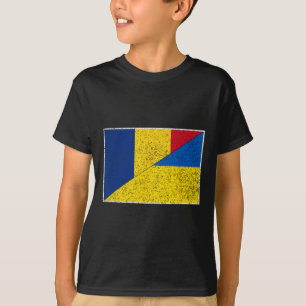 Roemenië Oekraïne Vlag Roemeense Oekraïense Trots  T-shirt
