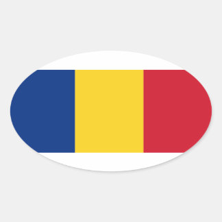 Roemenië* Ovale Vlag Sticker România autocolant