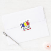 Roemenië Pride X Vlag Vierkante Sticker (Envelop)