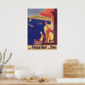 Roemenië Print, Retro Travel poster, Eforie Roemen Poster (Keuken)