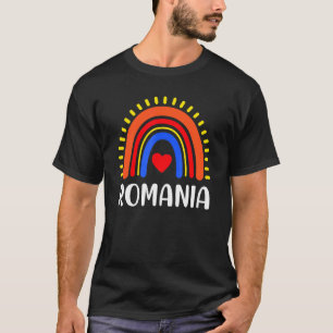 Roemenië Regenboog Hart Voor Vrouwen T-shirt