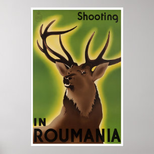 Roemenië Reisposter Jacht Print Sport Kunst