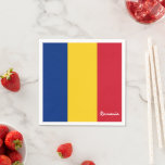 Roemenië & Roemeens vlaggenfeest mode / sport fans Servet<br><div class="desc">Papieren servetten: Roemenië & Roemeense vlag - hou van mijn land, reizen, vakantie, nationale patriotten / sportfans</div>