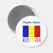 Roemenië Roemeense vlag Blauw gepersonaliseerd Magneet (Voorkant / Achterkant)