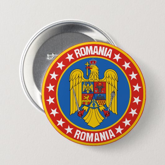 Roemenië Ronde Button 7,6 Cm (Voorkant /achterkant)