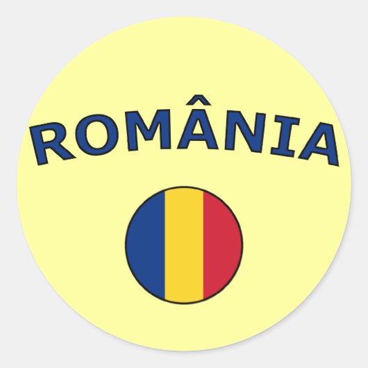 Roemenië Ronde Sticker (Voorkant)