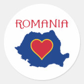 Roemenië Ronde Sticker (Voorkant)
