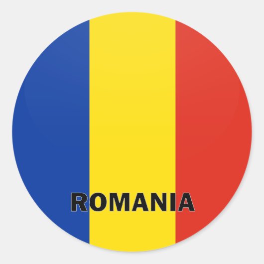 Roemenië Roundel-kwaliteitsvlag Ronde Sticker (Voorkant)