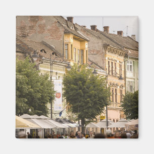 Roemenië, Sibiu. New Town. RF) Magneet