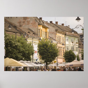 Roemenië, Sibiu. New Town. RF) Poster