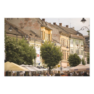 Roemenië, Sibiu. Nieuwe Stad. RF) Foto Afdruk
