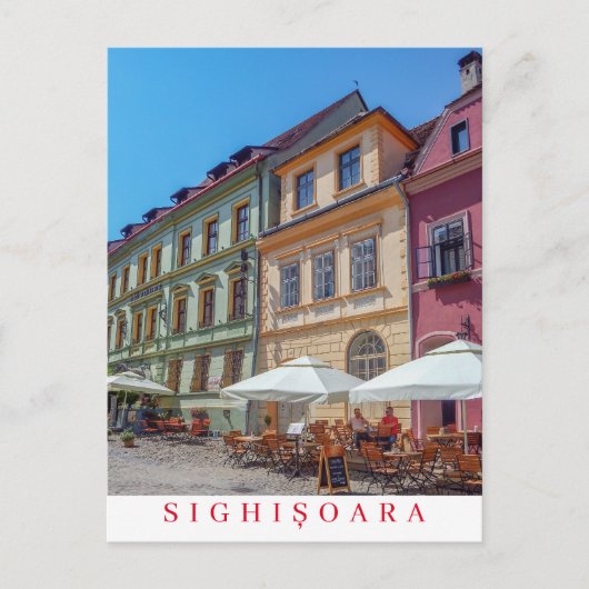 Roemenië Sighisoara gebouwen uitzicht briefkaart (Voorkant)