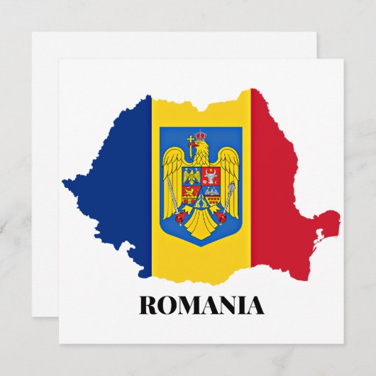 Roemenië Silhouet, geëtiketteerd, (Voorkant / Achterkant)