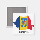 Roemenië Silhouet, geëtiketteerd, Magneet (Voorkant / Achterkant)