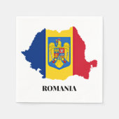 Roemenië Silhouet, geëtiketteerd, Servet (Voorkant)