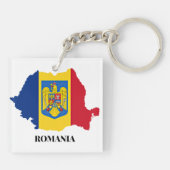 Roemenië Silhouet, geëtiketteerd, Sleutelhanger (Achterkant)