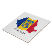 Roemenië Silhouet, geëtiketteerd, Tegeltje (Zijkant)