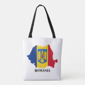 Roemenië Silhouet, geëtiketteerd, Tote Bag (Achterkant)
