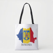 Roemenië Silhouet gelabeld Tote Bag (Voorkant)