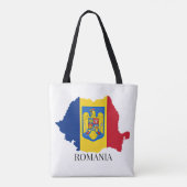 Roemenië Silhouet gelabeld Tote Bag (Achterkant)