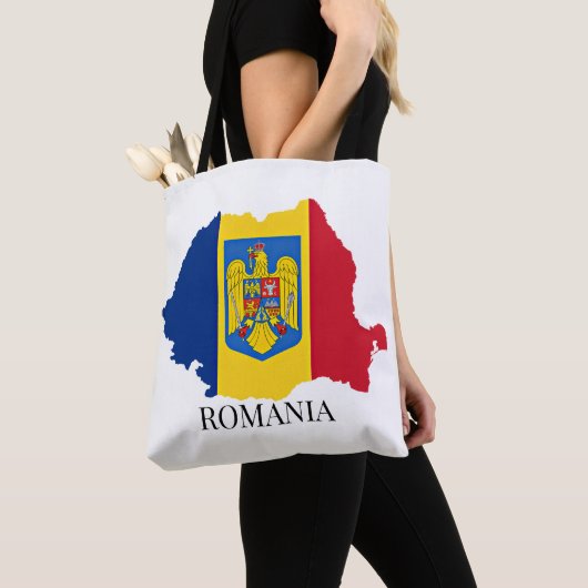 Roemenië Silhouet gelabeld Tote Bag (Dichtbij)