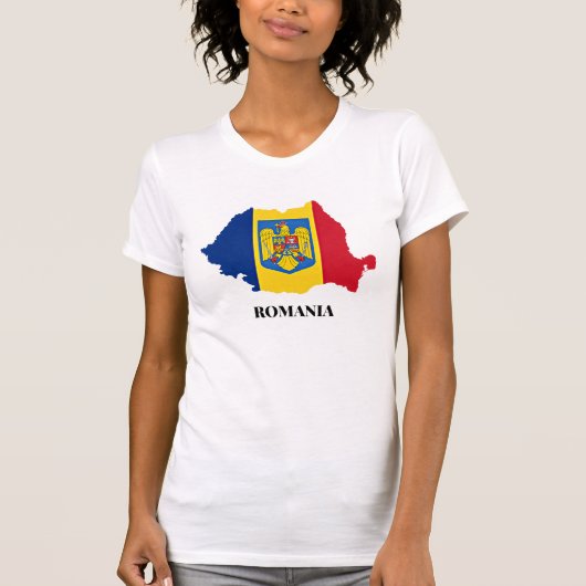 Roemenië silhouet t-shirt (Voorkant)