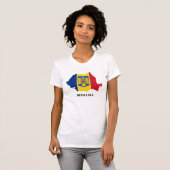 Roemenië silhouet t-shirt (Voorkant volledig)