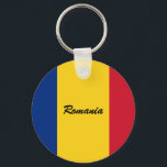 roemenië - sleutelhanger<br><div class="desc">Sleutelhanger onder Roemeense vlag</div>