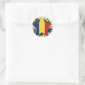 Roemenië Star Ronde Sticker (Tas)