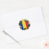 Roemenië Star Ronde Sticker (Envelop)