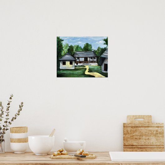 Roemenië - Transsylvanië - Rustisch huis Poster (Keuken)