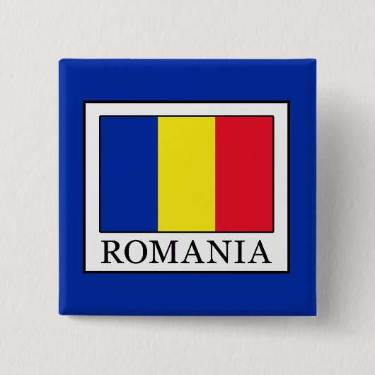 Roemenië Vierkante Button 5,1 Cm (Voorkant)