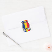 Roemenië Vierkante Sticker (Envelop)