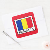 Roemenië Vierkante Sticker (Envelop)