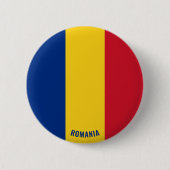 Roemenië vlag charmant patriotticum ronde button 5,7 cm (Voorkant)