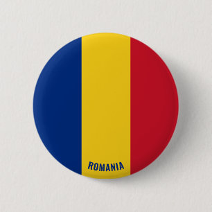 Roemenië vlag charmant patriotticum ronde button 5,7 cm