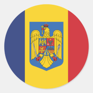 Roemenië Vlag Classic Ronde Sticker