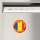 Roemenië vlag kaart magneet (Insitu (Vaatwasser))