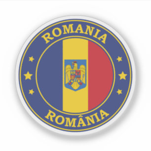 Roemenië vlag ronde cirkel embleem sticker